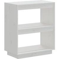 Vidaxl Book Cabinet White 60X35X71 Cm Solid Wood Pine, White