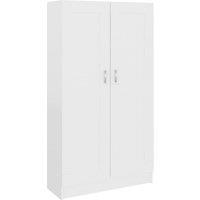 Vidaxl Book Cabinet White 82.5X30.5X150 Cm Engineered Wood, White
