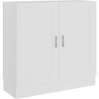 Vidaxl Book Cabinet White 82.5X30.5X80 Cm Engineered Wood, White