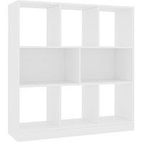 Vidaxl Book Cabinet White 97.5X29.5X100 Cm Engineered Wood, White