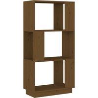 Vidaxl Book Cabinet Room Divider Honey Brown 51X25X101 Cm Solid Wood Pine