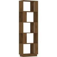 Vidaxl Book Cabinet Room Divider Honey Brown 51X25X163.5 Cm Solid Wood