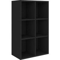 Vidaxl Book Cabinet Sideboard Black 66X30X97.8 Cm Engineered Wood, Black