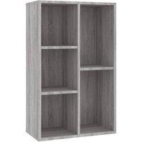 Vidaxl Book Cabinet Sideboard Grey Sonoma 50X25X80 Cm Engineered Wood, Grey