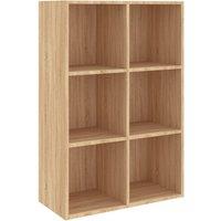 Vidaxl Book Cabinet Sideboard Sonoma Oak 66X30X97.8 Cm Engineered Wood, Brown