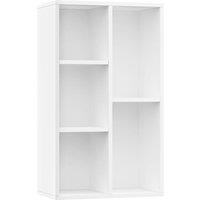 Vidaxl Book Cabinet Sideboard White 50X25X80 Cm Engineered Wood, White