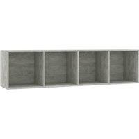 Vidaxl Book Cabinet Tv Cabinet Concrete Grey 143X30X36 Cm, Grey