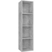 Vidaxl Book Cabinet Tv Cabinet Concrete Grey 36X30X143 Cm Engineered Wood, Grey