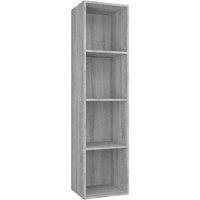 Vidaxl Book Cabinet Tv Cabinet Grey Sonoma 36X30X143 Cm Engineered Wood, Grey