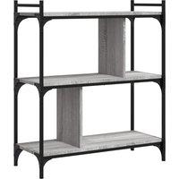 Vidaxl Bookcase 3-tier Grey Sonoma 76X32X88 Cm Engineered Wood, Grey