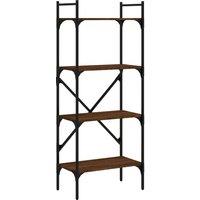 Vidaxl Bookcase 4-tier Brown Oak 56X31.5X138.5 Cm Engineered Wood, Brown