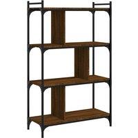 Vidaxl Bookcase 4-tier Brown Oak 76X32X123 Cm Engineered Wood, Brown