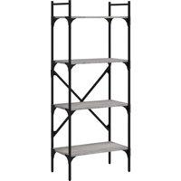 Vidaxl Bookcase 4-tier Grey Sonoma 56X31.5X138.5 Cm Engineered Wood, Grey
