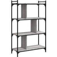 Vidaxl Bookcase 4-tier Grey Sonoma 76X32X123 Cm Engineered Wood, Grey