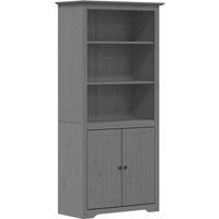 Vidaxl Bookcase Bodo Grey 80X40X172 Cm Solid Wood Pine, Grey