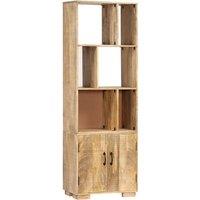 Vidaxl Bookshelf 60X35X180 Cm Solid Mango Wood, Brown