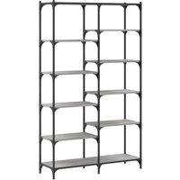 Vidaxl Bookshelf Grey Sonoma 100X32X170 Cm Engineered Wood And Iron, Grey