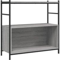 Vidaxl Bookshelf Grey Sonoma 80X30X78.5 Cm Engineered Wood And Iron, Grey