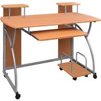Vidaxl Computer Desk Brown 110X52X88.5 Cm Engineered Wood, Brown