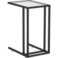 Vidaxl Computer Side Table Transparent 50X35X65 Cm Tempered Glass