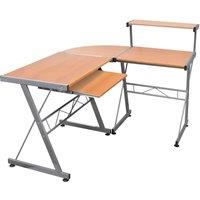 Vidaxl Corner Computer Desk Brown 132X112X99 Cm Engineered Wood, Brown