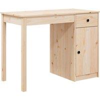 Vidaxl Desk 100X50X75 Cm Solid Wood Pine, Brown