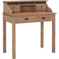 Vidaxl Desk 90X50X100 Cm Solid Teak Wood, Brown