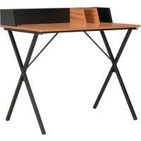 Vidaxl Desk Black And Brown 80X50X84 Cm, Black
