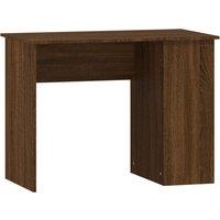 Vidaxl Desk Brown Oak 100X55X75 Cm Engineered Wood, Brown
