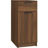 Vidaxl Desk Cabinet Brown Oak 33.5X50X75 Cm Engineered Wood, Brown