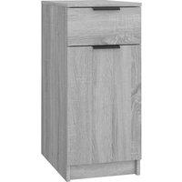 Vidaxl Desk Cabinet Grey Sonoma 33.5X50X75 Cm Engineered Wood, Grey