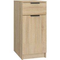 Vidaxl Desk Cabinet Sonoma Oak 33.5X50X75 Cm Engineered Wood, Brown