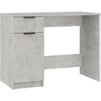 Vidaxl Desk Concrete Grey 100X50X75 Cm Engineered Wood, Grey