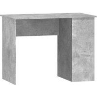 Vidaxl Desk Concrete Grey 100X55X75 Engineered Wood, Grey