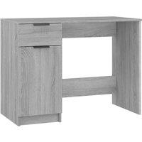 Vidaxl Desk Grey Sonoma 100X50X75 Cm Engineered Wood, Grey