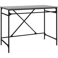 Vidaxl Desk Grey Sonoma 100X50X75 Cm Engineered Wood And Iron, Grey