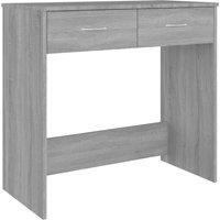 Vidaxl Desk Grey Sonoma 80X40X75 Cm Engineered Wood, Grey