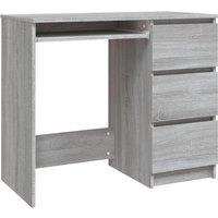 Vidaxl Desk Grey Sonoma 90X45X76 Cm Engineered Wood, Grey