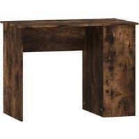 Vidaxl Desk Smoked Oak 100X55X75 Cm Engineered Wood, Brown