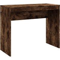 Vidaxl Desk Smoked Oak 90X40X72 Cm Engineered Wood, Brown