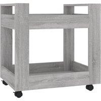 Vidaxl Desk Trolley Grey Sonoma 60X45X60 Cm Engineered Wood, Grey