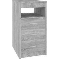 Vidaxl Drawer Cabinet Grey Sonoma 40X50X76 Cm Engineered Wood, Grey