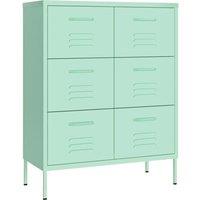 Vidaxl Drawer Cabinet Mint 80X35X101.5 Cm Steel, Green