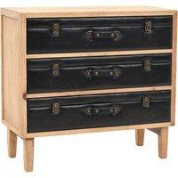 Vidaxl Drawer Cabinet Solid Fir Wood 80X36X75 Cm, Brown