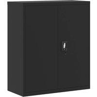 Vidaxl File Cabinet Black 90X40X105 Cm Steel, Black