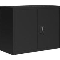 Vidaxl File Cabinet Black 90X40X70 Cm Steel, Black