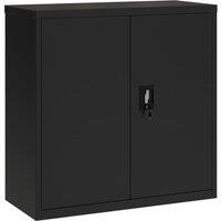 Vidaxl File Cabinet Black 90X40X90 Cm Steel, Black