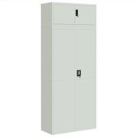 Vidaxl File Cabinet Light Grey 90X40X220 Cm Steel, Grey