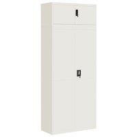 Vidaxl File Cabinet White 90X40X220 Cm Steel, White