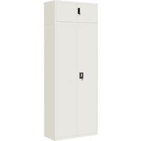 Vidaxl File Cabinet White 90X40X240 Cm Steel, White